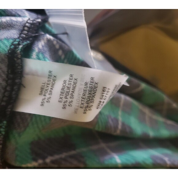 Tommy Hilfiger women's Green Plaid Polyester_spandex Button Down Long Sleeve szM - Picture 7 of 7